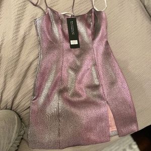 White fox boutique flashing lights mini dress